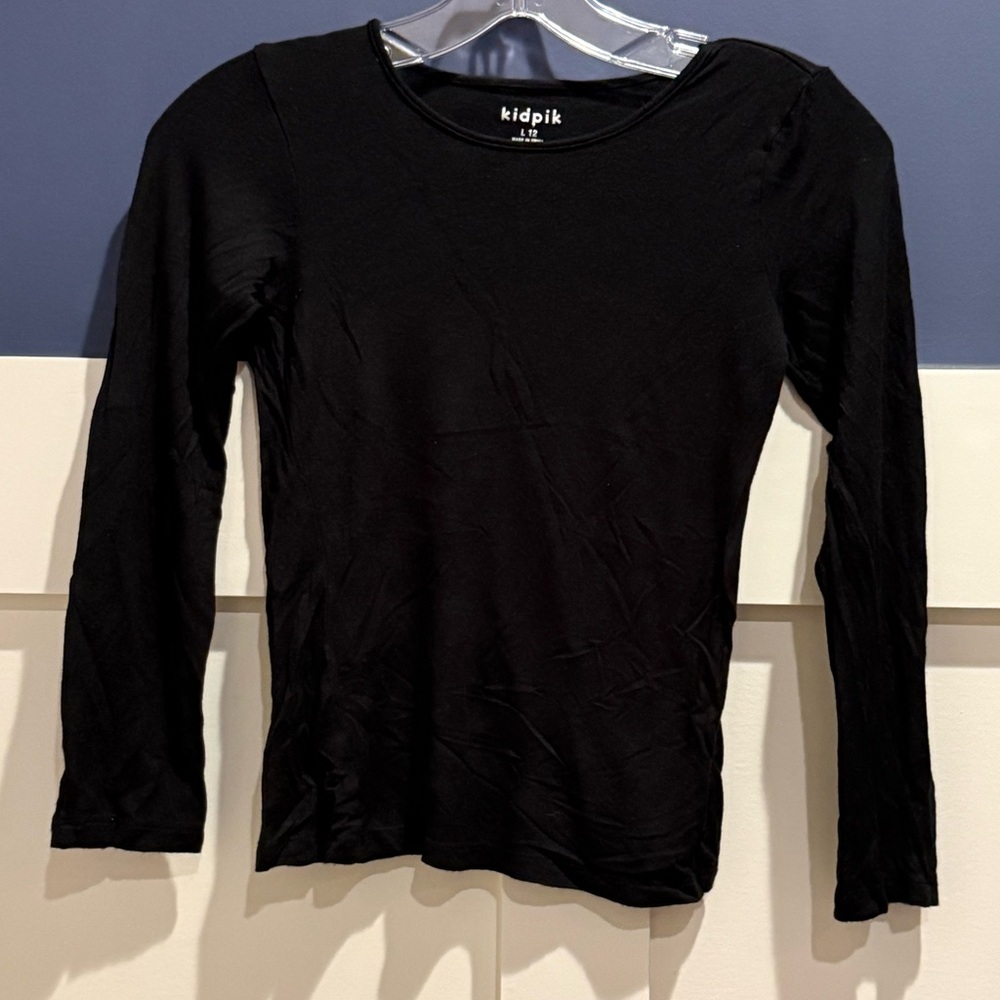 kidpik Black Long Sleeve Shirt size L girls